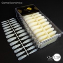 TIPS GEL UP 500 PIEZAS COFFIN NATURAL ECONOMICO- 5 CAJAS COMPRA MINIMA