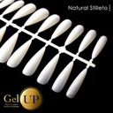 TIPS GEL UP 500 PIEZAS STILLETO NATURAL ECONOMICO