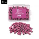 REPUESTO PUNTA MANDRIL MINI UÑA NATURAL FUCSIA 100 PIEZAS GRANO 240 